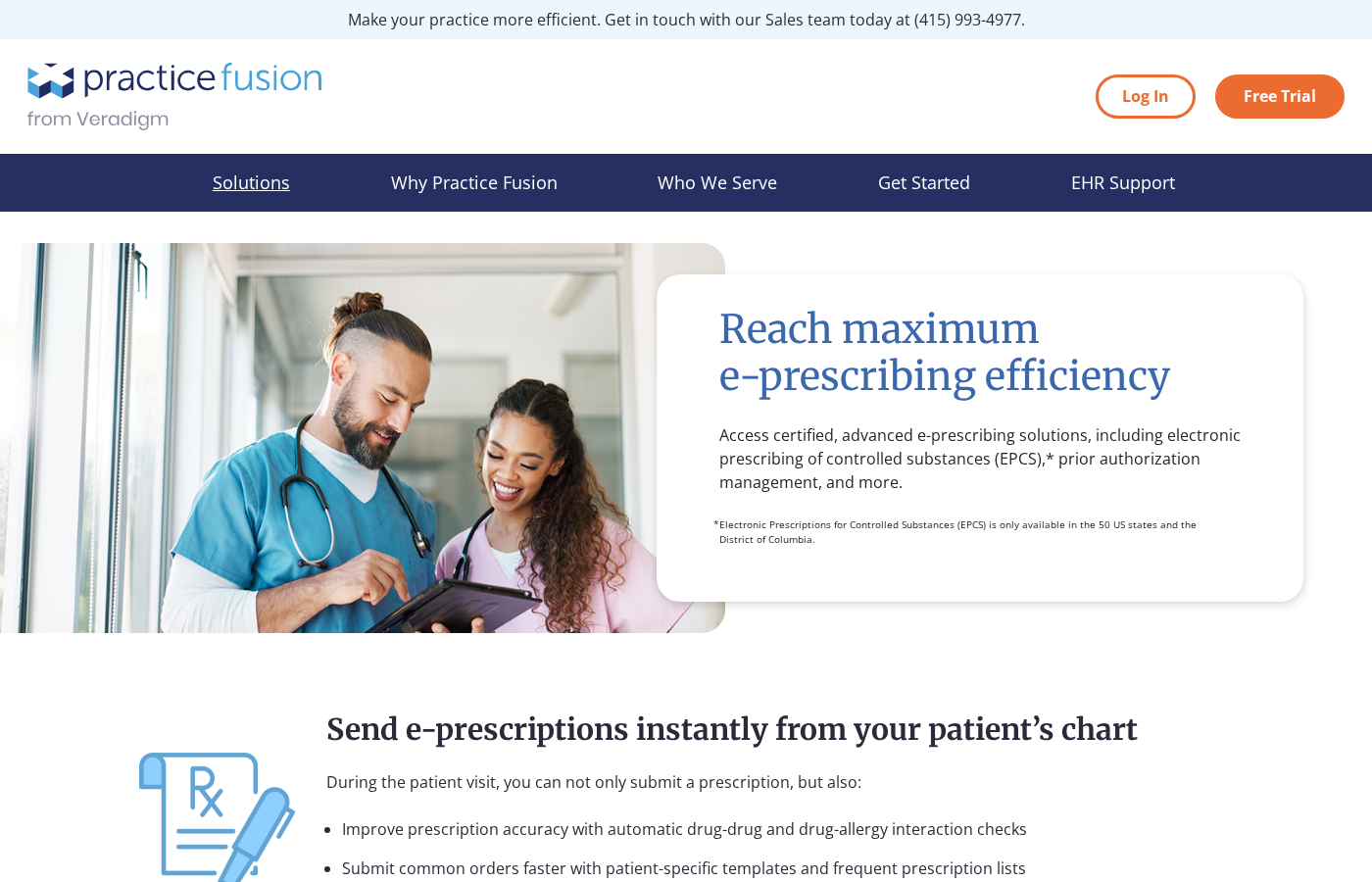 Send prescriptions in seconds, safely — Practice Fusion