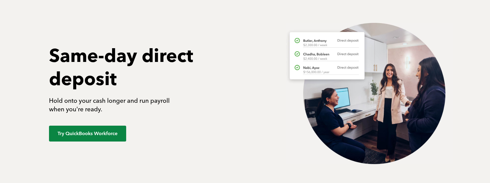 Pay and manage your team with confidence — QuickBooks Payroll