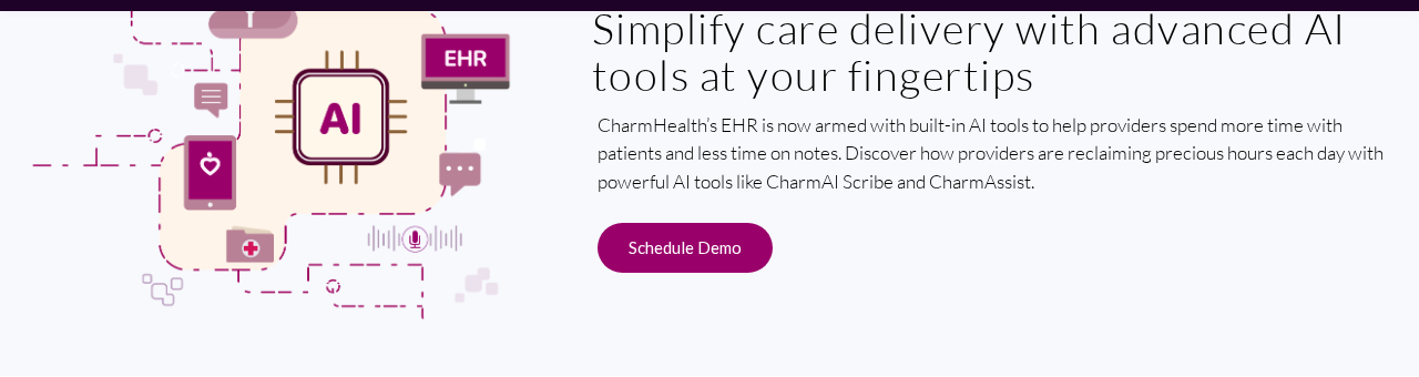 Cut charting time with built-in AI tools — Charm EHR