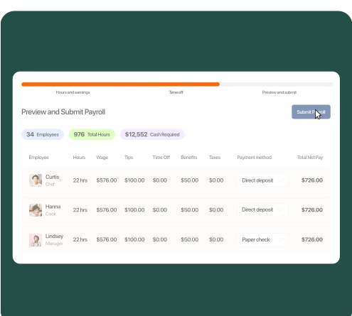 Pay your team in minutes with payroll made for restaurants — 7shifts