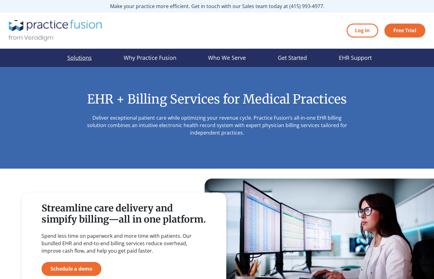 Optional billing services that follow the claim — Practice Fusion