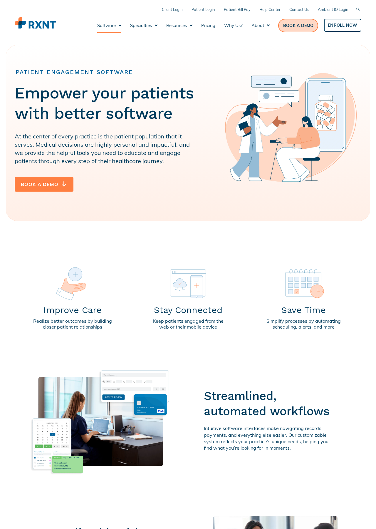 Engage patients between and during visits — RXNT